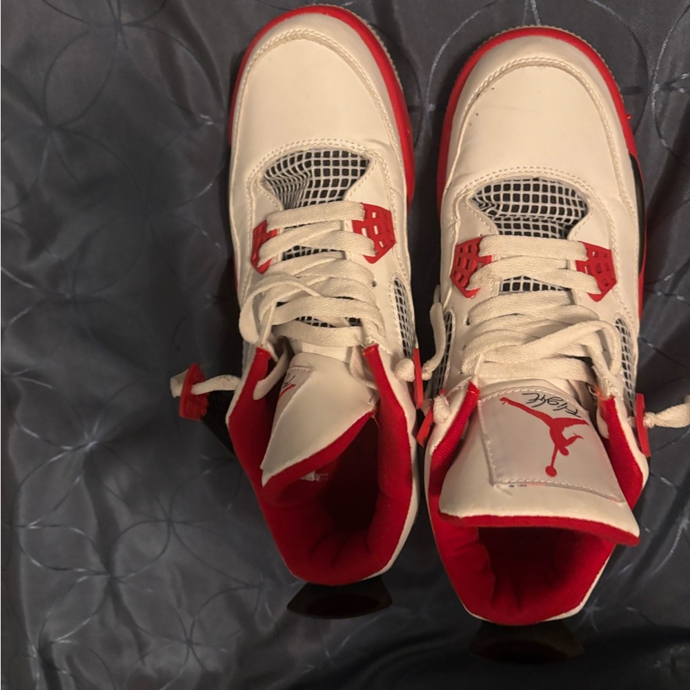 Red and White Jordan Sneakers